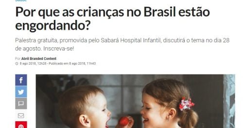 Veja São Paulo fala sobre obesidade