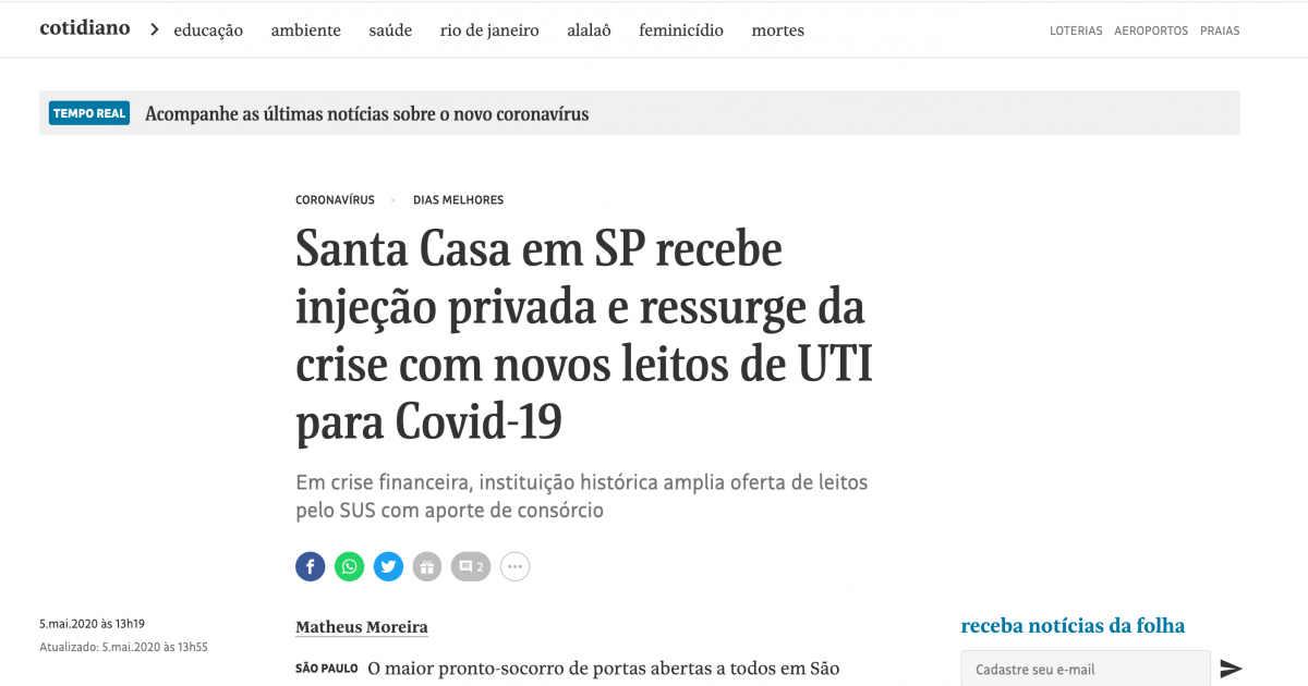 Sabará faz doação para Santa Casa de São Paulo