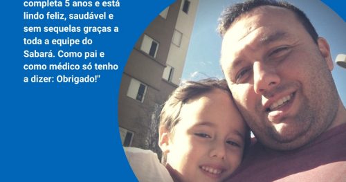 Conheça a história de Gustavo, 5 anos, que passou por uma internação no Sabará devido a Meningite bacteriana