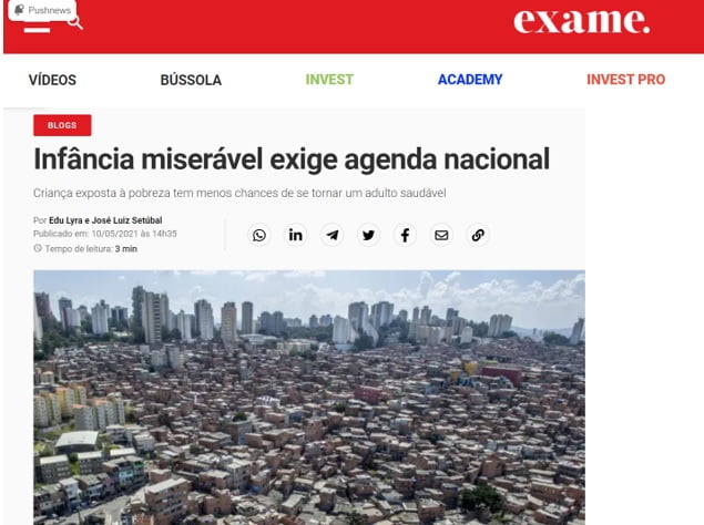 Infância miserável exige agenda nacional