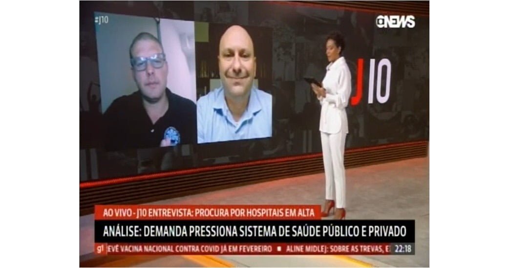 Dr. Felipe Lora, diretor médico do Sabará, concede entrevista para Globonews sobre