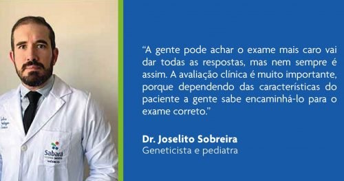 Dr. Joselito Sobreira, pediatra e geneticista do Sabará, conversa com O Globo sobre o novo teste de DNA que detecta 50 doenças de uma só vez