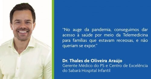 Dr. Thales de Oliveira Araújo, Gerente Médico do PS e Centro de Excelência do Sabará Hospital Infantil, participa de matéria do SBT Brasil