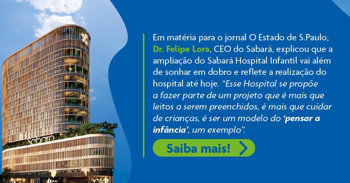 O CEO do Sabará Hospital Infantil, Dr. Felipe Lora,  fala sobre a ampliação do Hospital que mais entende de criança